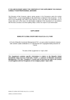 Global Disciplined Value (Ex-US) supplement