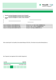 KIID | Salar Fund | Class E1 Shares