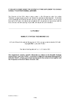 Strategic Fixed Income supplement