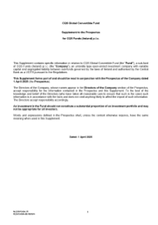 Supplement | Global Convertible Fund
