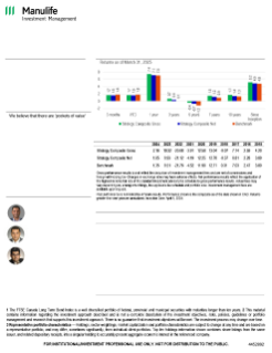 Canadian Long Duration Fixed Income fact sheet