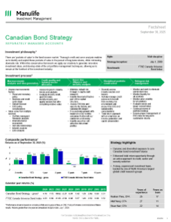 Canadian Bond Strategy
