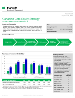 Canadian Core Equity Strategy