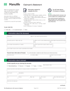 NN0760E - Claimant Statement