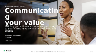 Communicating your value