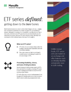 ETF series defined: getting down to the bare bones
