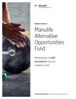 Manulife Alternative Opportunities Fund—advisor brochure