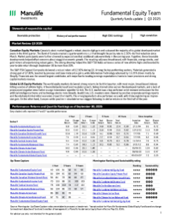 Manulife Fundamental Equity Team Funds Update