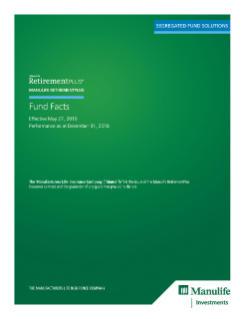 Manulife ReirementPlus - Fund Facts