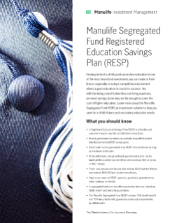MK2754E - Manulife Segregated Fund RESP Information Sheet