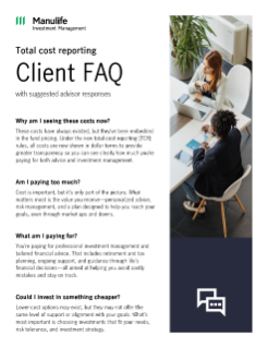 Total cost reporting - Client FAQ