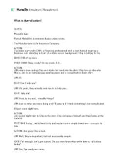 Diversification - Video transcript