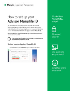 How to set-up your Advisor Manulife ID