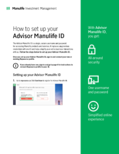 How to set-up your Advisor Manulife ID
