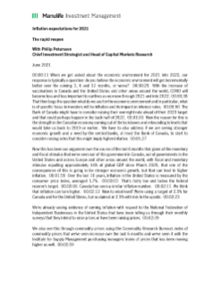 Inflation expectations for 2021 - Video transcript