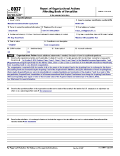 Form 8937 Trust Fund Merger Manulife International Value Equity Fund