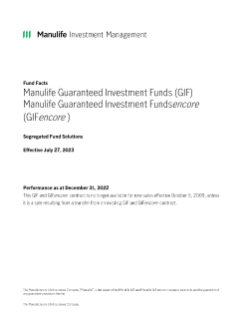  GIF and GIF encore Fund facts