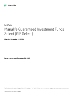 GIF Select InvestmentPlus® Fund Facts