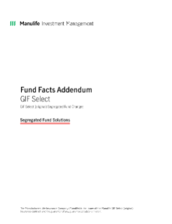 GIF Select (original) Fund Facts Addendum