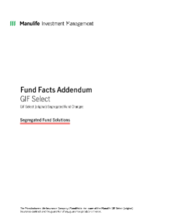 GIF Select (original) Fund Facts Addendum