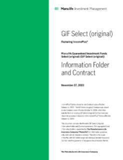MK2002E - GIF Select (original) Information folder and contract