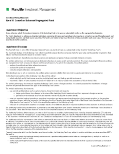 Ideal CI Canadian Balanced Segregated Fund