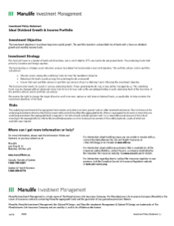 Ideal Dividend Growth & Income Portfolio