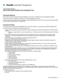 Ideal Fidelity Global Monthly Income Segregated Fund