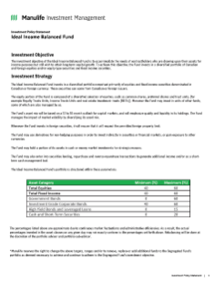 Ideal Income Balanced Fund