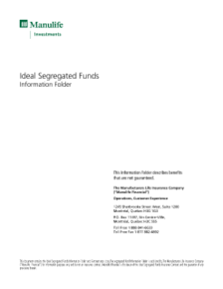 Ideal Segregated Funds Information folder and contract