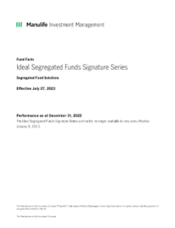 Ideal Segregated Funds Signature Series Fund facts