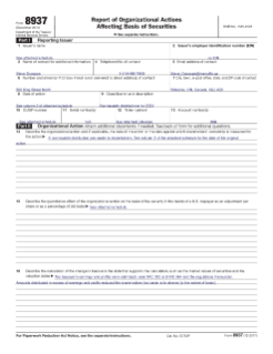 IRS 8937 Form - Return of Capital Distribution (2023)