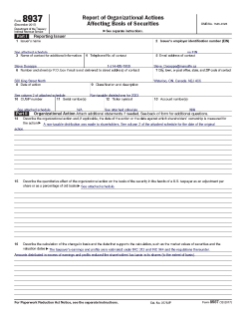 IRS 8937 Form - Return of Capital Distribution (2023)