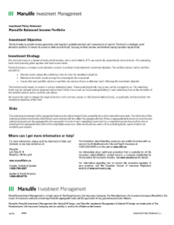Manulife Balanced Income Portfolio