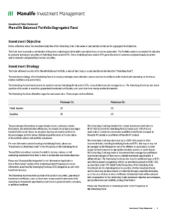 Manulife Balanced Portfolio Segregated Fund