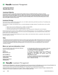 Manulife Bond Fund (Bundle)