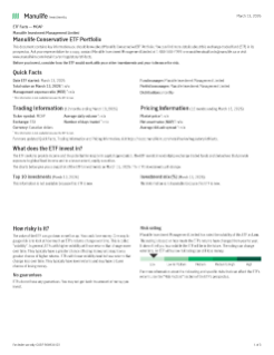 Manulife Conservative ETF Portfolio