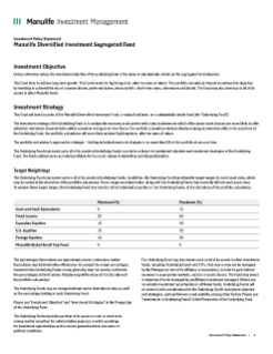 Manulife Diversified Investment Segregated Fund
