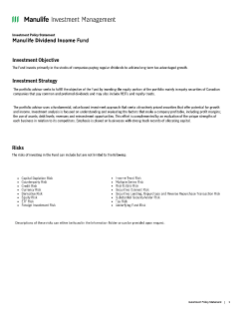 Manulife Dividend Income Fund