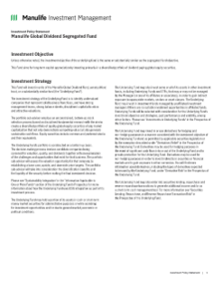 Manulife Global Dividend Segregated Fund