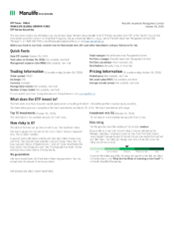 Manulife Global Growth Fund – ETF Series