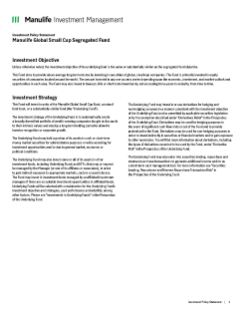 Manulife Global Small Cap Segregated Fund