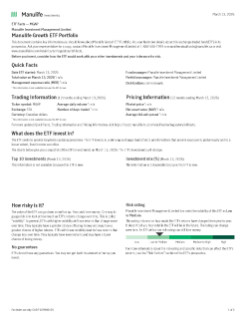 Manulife Growth ETF Portfolio