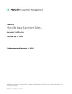 Manulife Ideal Signature Select™ Fund Facts
