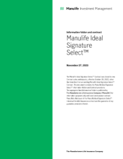 MK3368E - Manulife Ideal Signature Select Information Folder