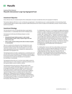 Manulife International Large Cap Segregated Fund