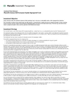 Manulife Invesco EQV European Equity Segregated Fund