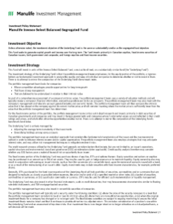 Manulife Invesco Select Balanced Segregated Fund