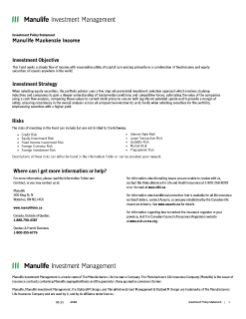 Manulife Mackenzie Income
