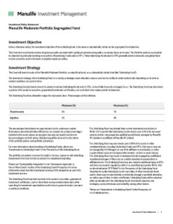 Manulife Moderate Portfolio Segregated Fund